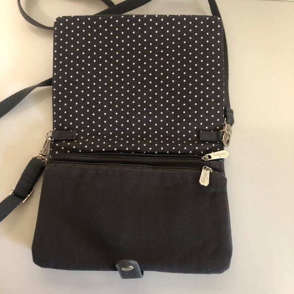 Thirty One Gray Polka Dot Crossbody Purse Adjustable Removable Strap - Picture 2 of 8